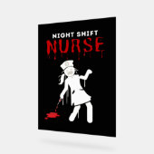 Night Shift Nurse Funny Halloween Klassischer T - Acrylschild (Winkel)