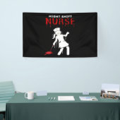 Night Shift Nurse Funny Halloween Klassischer T - Banner (Messeveranstaltung)