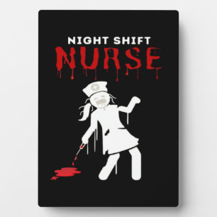 Night Shift Nurse Funny Halloween Klassischer T - Fotoplatte