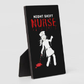 Night Shift Nurse Funny Halloween Klassischer T - Fotoplatte (Seite)