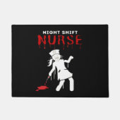 Night Shift Nurse Funny Halloween Klassischer T -  Fußmatte (Vorderseite)
