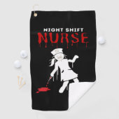 Night Shift Nurse Funny Halloween Klassischer T - Golfhandtuch (Insitu)
