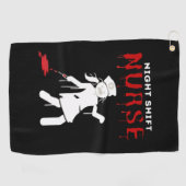 Night Shift Nurse Funny Halloween Klassischer T - Golfhandtuch (Horizontal)