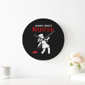Night Shift Nurse Funny Halloween Klassischer T - Große Wanduhr (Zuhause)