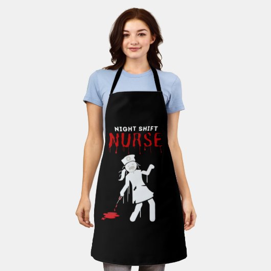 Night Shift Nurse Funny Halloween Klassischer T -  Schürze (Getragen)
