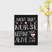 Night Shift Nurse Funny Nursing Hostal Funny Rn Qu Karte (Gelbe Blume)