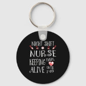 Night Shift Nurse Funny Nursing Hostal Funny Rn Qu Schlüsselanhänger (Vorderseite)