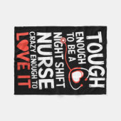 Night Shift Nurse Funny Rn Rt Us Nurse Fleecedecke (Vorderseite (Horizontal))
