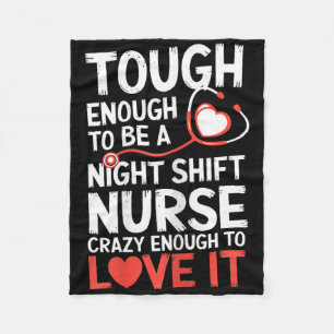 Night Shift Nurse Funny Rn Rt Us Nurse Fleecedecke