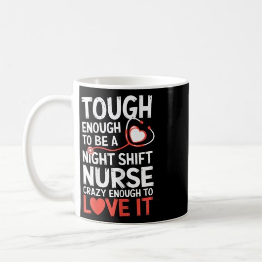 Night Shift Nurse Funny Rn Rt Us Nurse Kaffeetasse (Links)