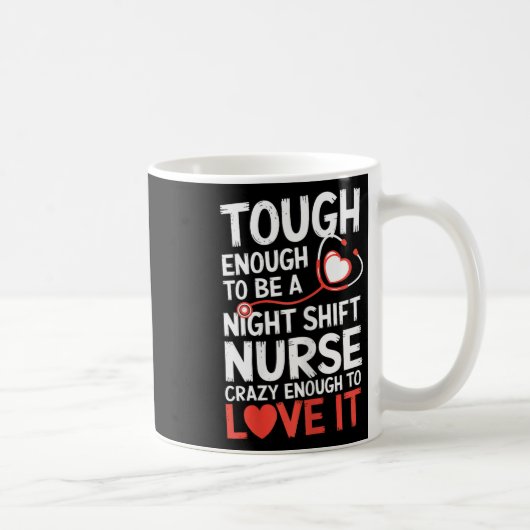 Night Shift Nurse Funny Rn Rt Us Nurse Kaffeetasse (Rechts)