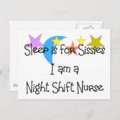 Night Shift Nurse Geschenke Postkarte (Vorne/Hinten)