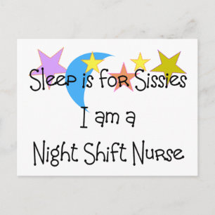 Night Shift Nurse Geschenke Postkarte