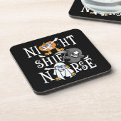 Night Shift Nurse Getränkeuntersetzer (Linke Seite)