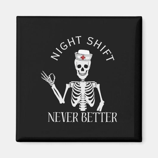Night Shift Nurse Icu Rn Er Cvicu Nicu Ed Np Hallo Magnet (Vorne)