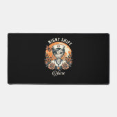 Night Shift Nurse Mummy Halloween Gesundheitsflora Schreibtischunterlage (Vorderseite)