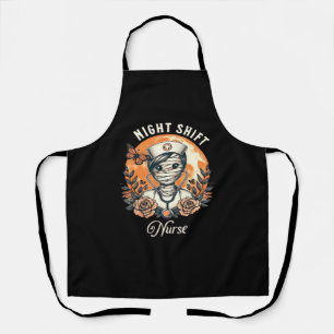 Night Shift Nurse Mummy Halloween Gesundheitsflora Schürze