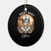 Night Shift Nurse Mummy Halloween Healthcare Flora Keramik Ornament (Links)
