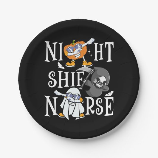Night Shift Nurse Pappteller (Vorderseite)