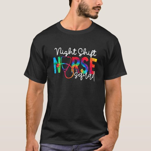 Night Shift Nurse Squad Watercol Liebe Stethoscope T-Shirt (Vorderseite)