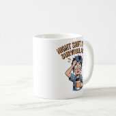 Night Shift Nurse Survival Mode Funny Nurse Coffee Kaffeetasse (VorderseiteRechts)