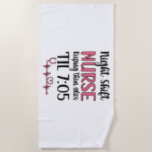 Night Shift Nurse Week Night Shift Nursing Funny F Strandtuch (Vorderseite)