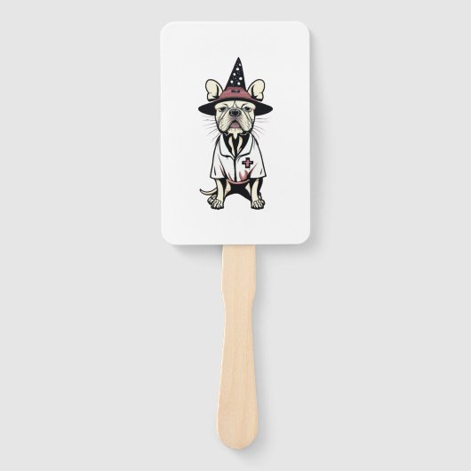 Night Shift Ready Pooch ein spukter Nurse Hund Fächer (Vorderseite)