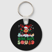 Night Shift Squad Nurse Reindeer Buffalo Red Plaid Schlüsselanhänger (Vorderseite)
