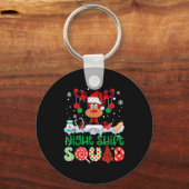 Night Shift Squad Nurse Reindeer Buffalo Red Plaid Schlüsselanhänger (Vorderseite)