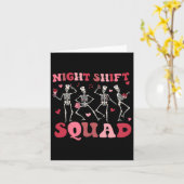 Night Shift Squad Nurse Valentine's Day Dancing Sk Karte (Gelbe Blume)