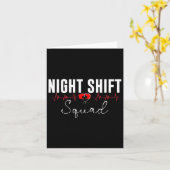 Night Shift Squad Team Night Shift Nursing Funny N Karte (Gelbe Blume)