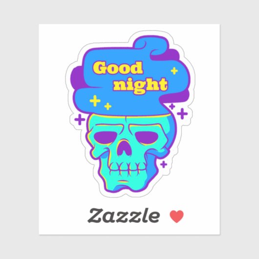 Night Skull Vinyl Sticker (Blatt)