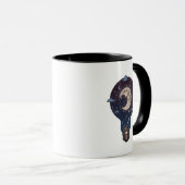 Night Sky and Cottage Inside a Lightbulb Tasse (VorderseiteRechts)