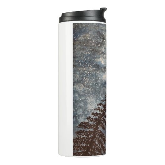 Night Sky Art Tumbler Tree Under the Stars Thermosbecher (Nach links gedreht)