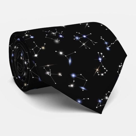 Night Sky Astrology Constellation Krawatte (Gerollt)