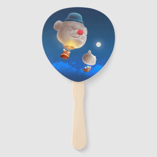 Night Sky Balloon Adventure Fächer (Rückseite)