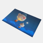 Night Sky Balloon Adventure Fußmatte (Schrägansicht)