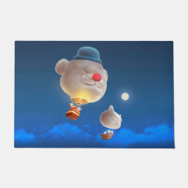 Night Sky Balloon Adventure Fußmatte