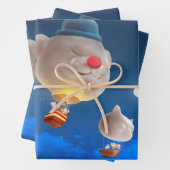 Night Sky Balloon Adventure Geschenkpapier Set (Beispiel)