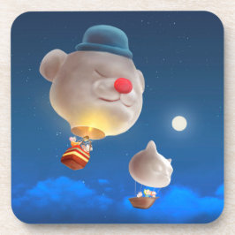 Night Sky Balloon Adventure Getränkeuntersetzer