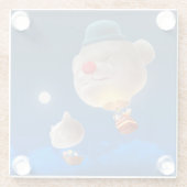 Night Sky Balloon Adventure Glasuntersetzer (Rückseite)