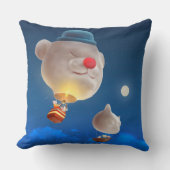 Night Sky Balloon Adventure Kissen (Vorderseite)