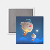 Night Sky Balloon Adventure Magnet (Vorderseite/Rückseite)