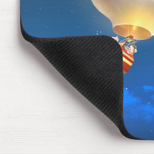 Night Sky Balloon Adventure Mousepad (Ecke)