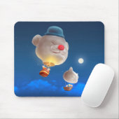 Night Sky Balloon Adventure Mousepad (Mit Mouse)