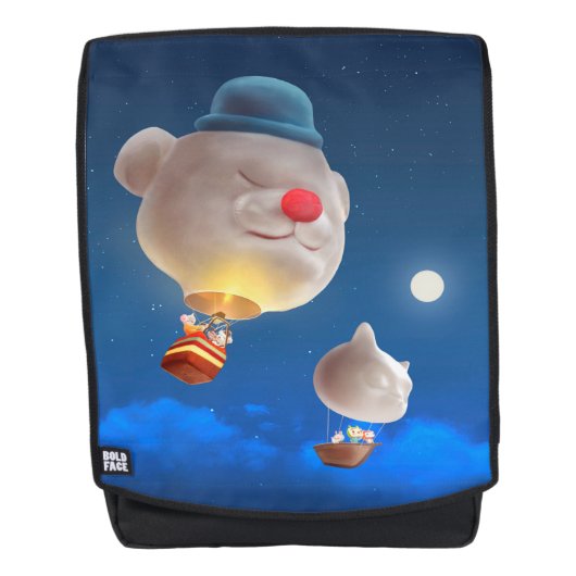 Night Sky Balloon Adventure Rucksack (Vorderseite)