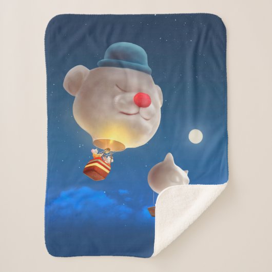 Night Sky Balloon Adventure Sherpadecke (Vorderseite)