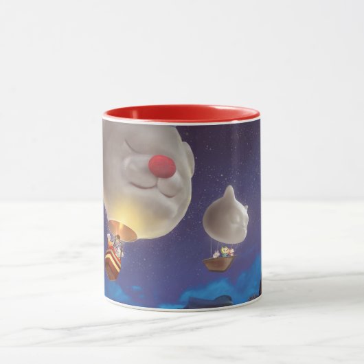 Night Sky Balloon Adventure Tasse (Zentrum)