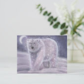 Night Sky Bear Polar Bären Fantasy Wildlife Art Co Postkarte (Stehend Vorderseite)