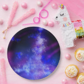 Night Sky Blue Paper Plate Pappteller (Party)